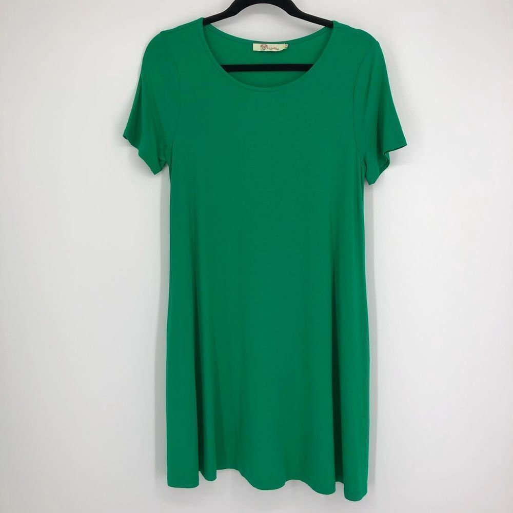 ARYEH Anthro Green SS T-Shirt Dress